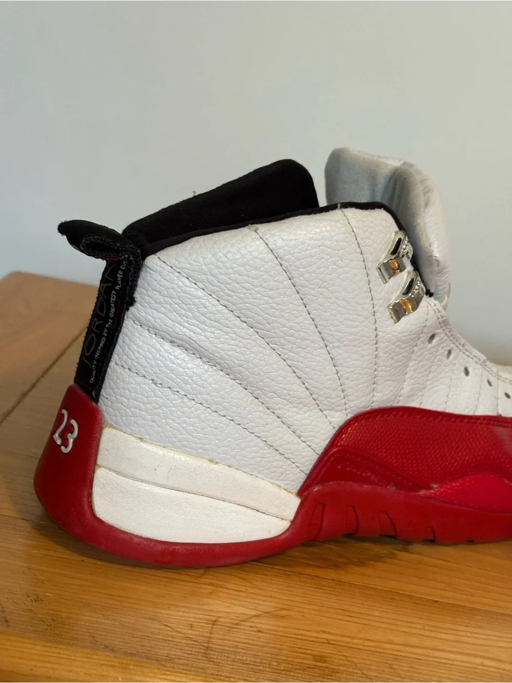 Air Jordan 12 Retro 'Cherry' (2009) high-top basketball sneakers, size 12